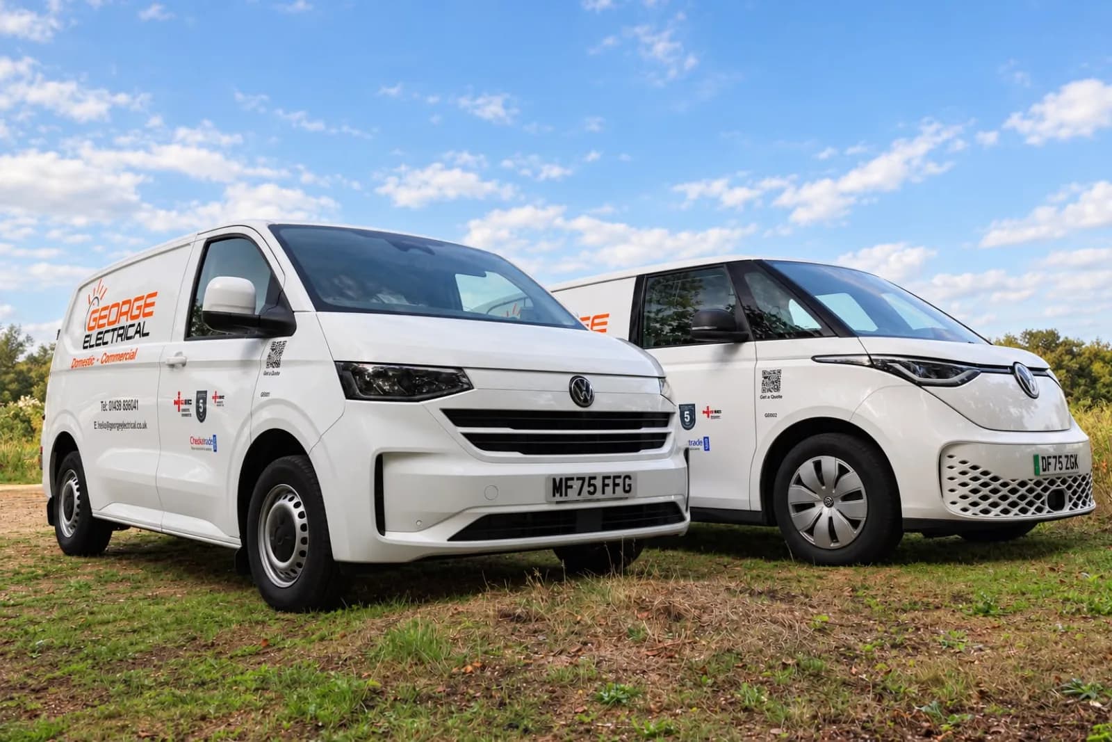 Two liveried George Electrical vans