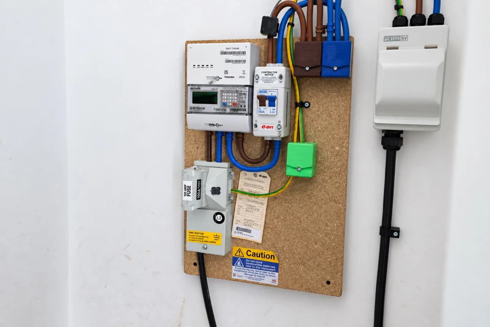 Completed supply board with EV charger isolator