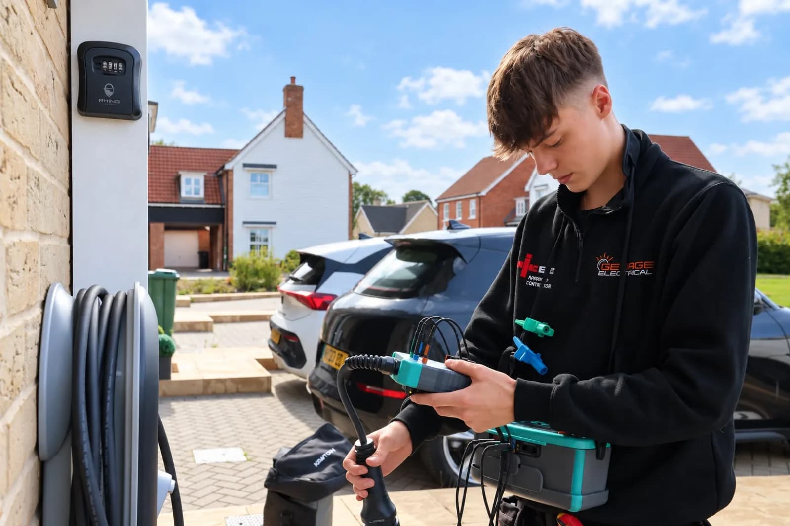 Testing an installed home EV charge point