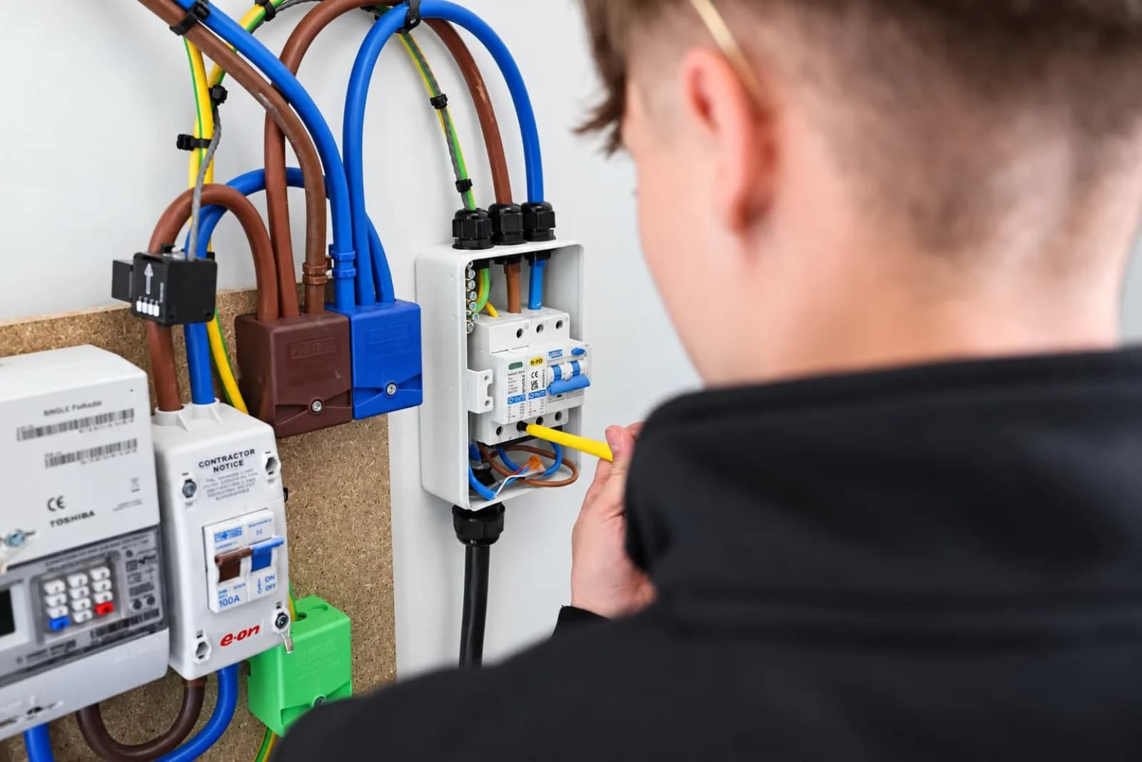 Wiring a new isolator enclosure at a supply board