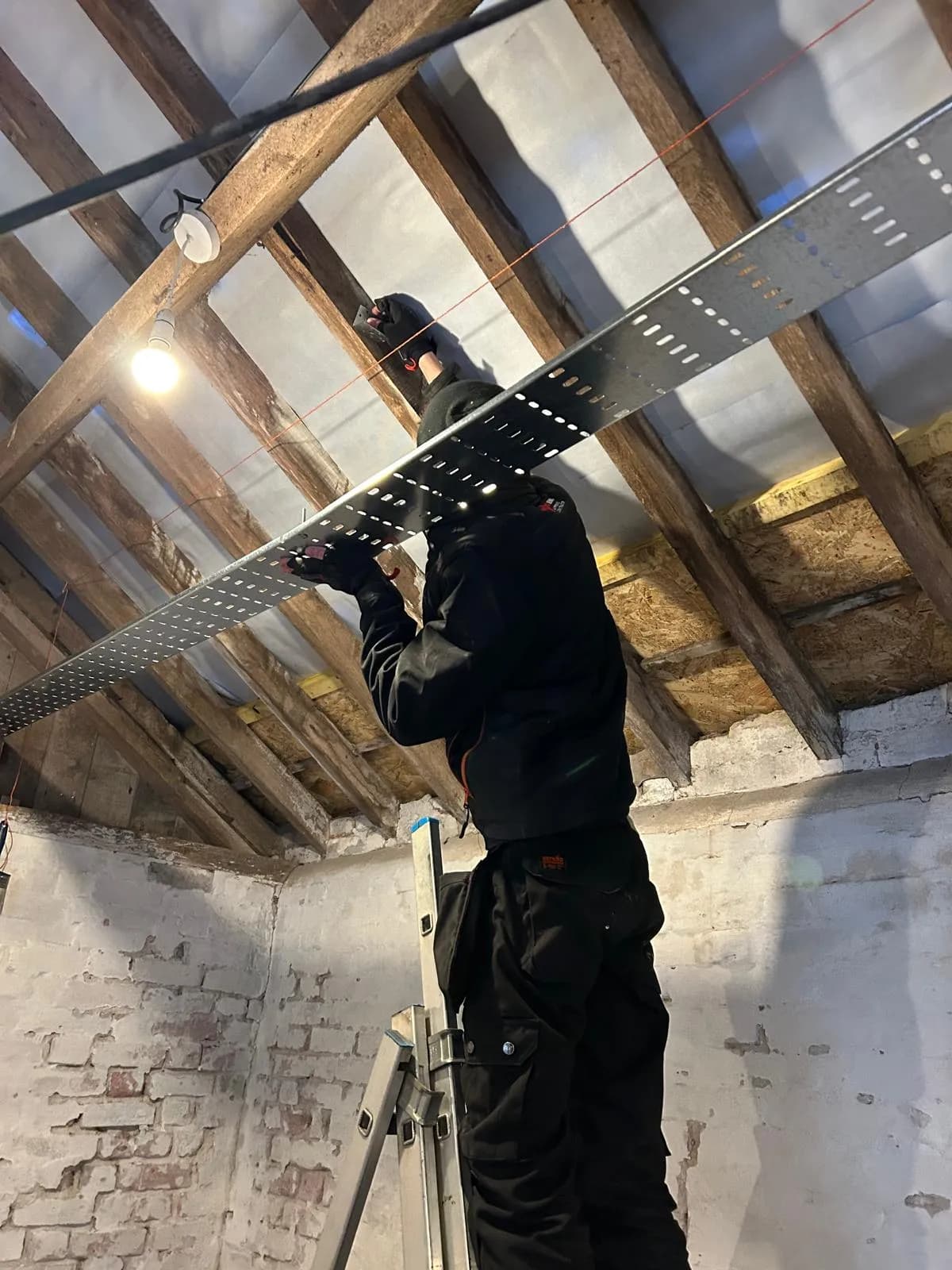Running new cable through a loft during a rewire